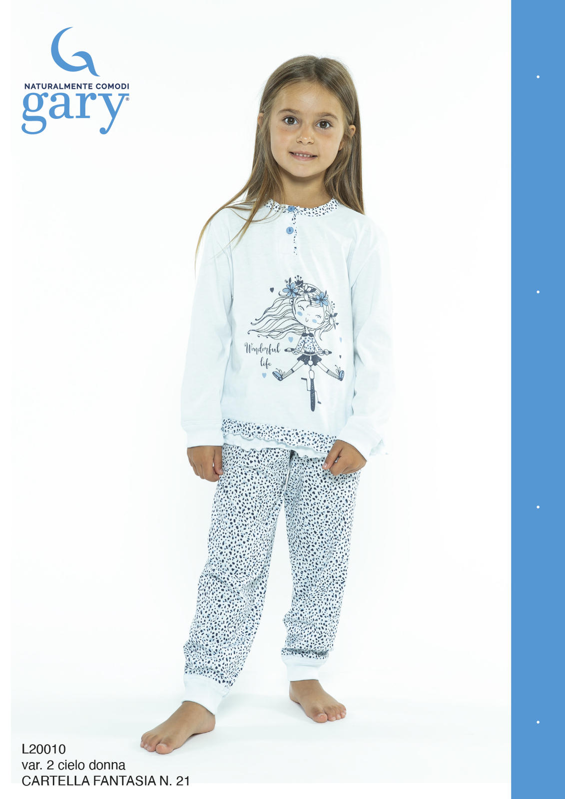 GIRL'S PAJAMA M/L L20010 Tellini S.r.l. Wholesale Clothing